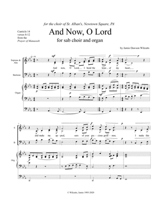 And Now O Lord - (an Original SAB Choir Work)