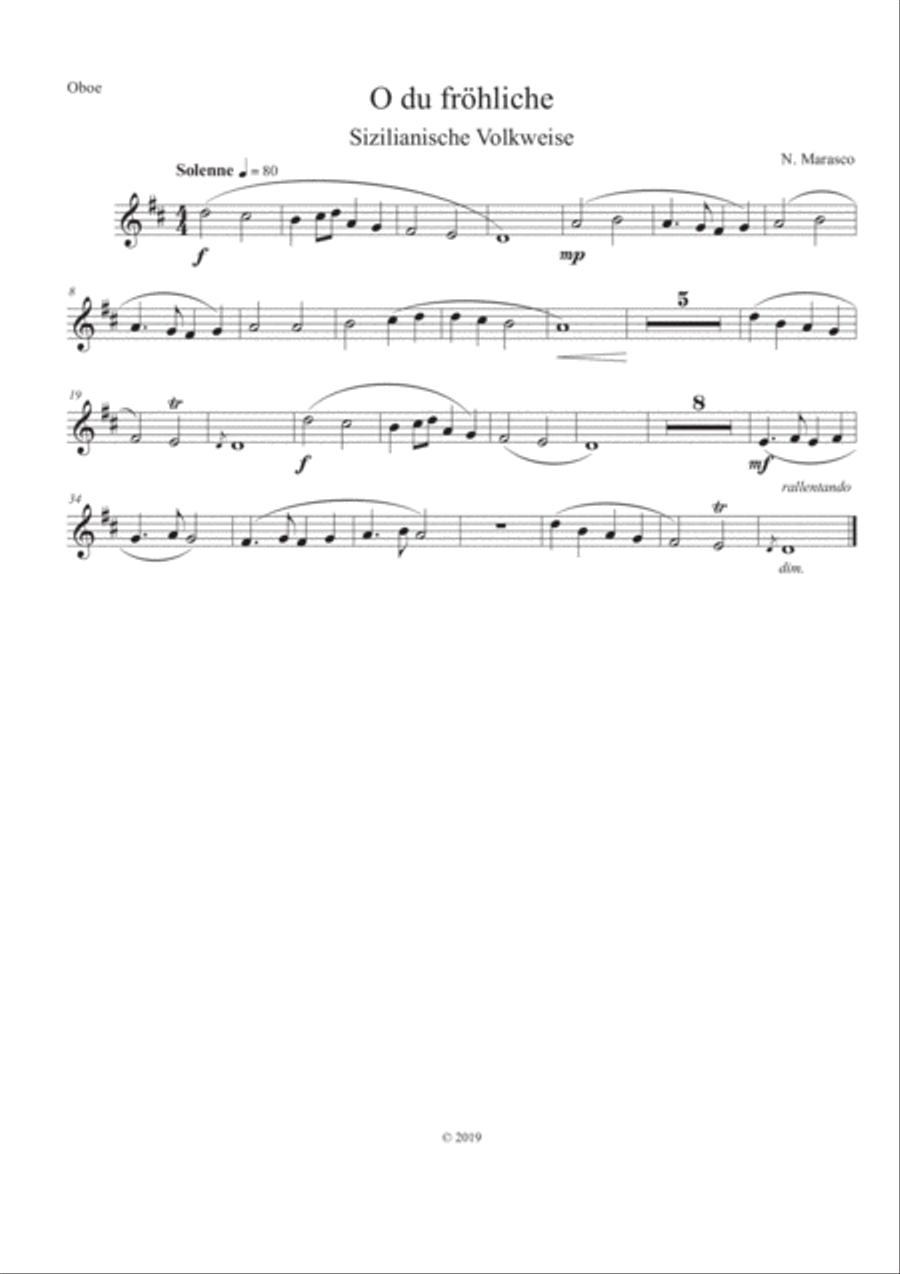 O du fröhliche - Orchestral parts set Chamber Orchestra scores gallery preview page 2