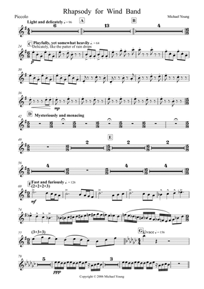 Rhapsody for Wind Band - Parts
