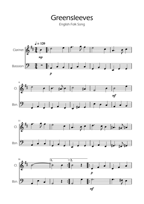 Greensleeves - Clarinet and Bassoon Duet