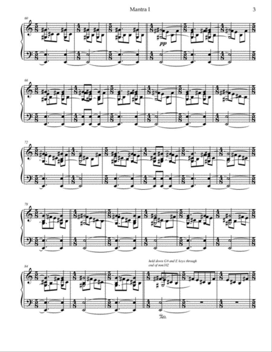 Mantra 1 for piano Piano Solo scores gallery preview page 3