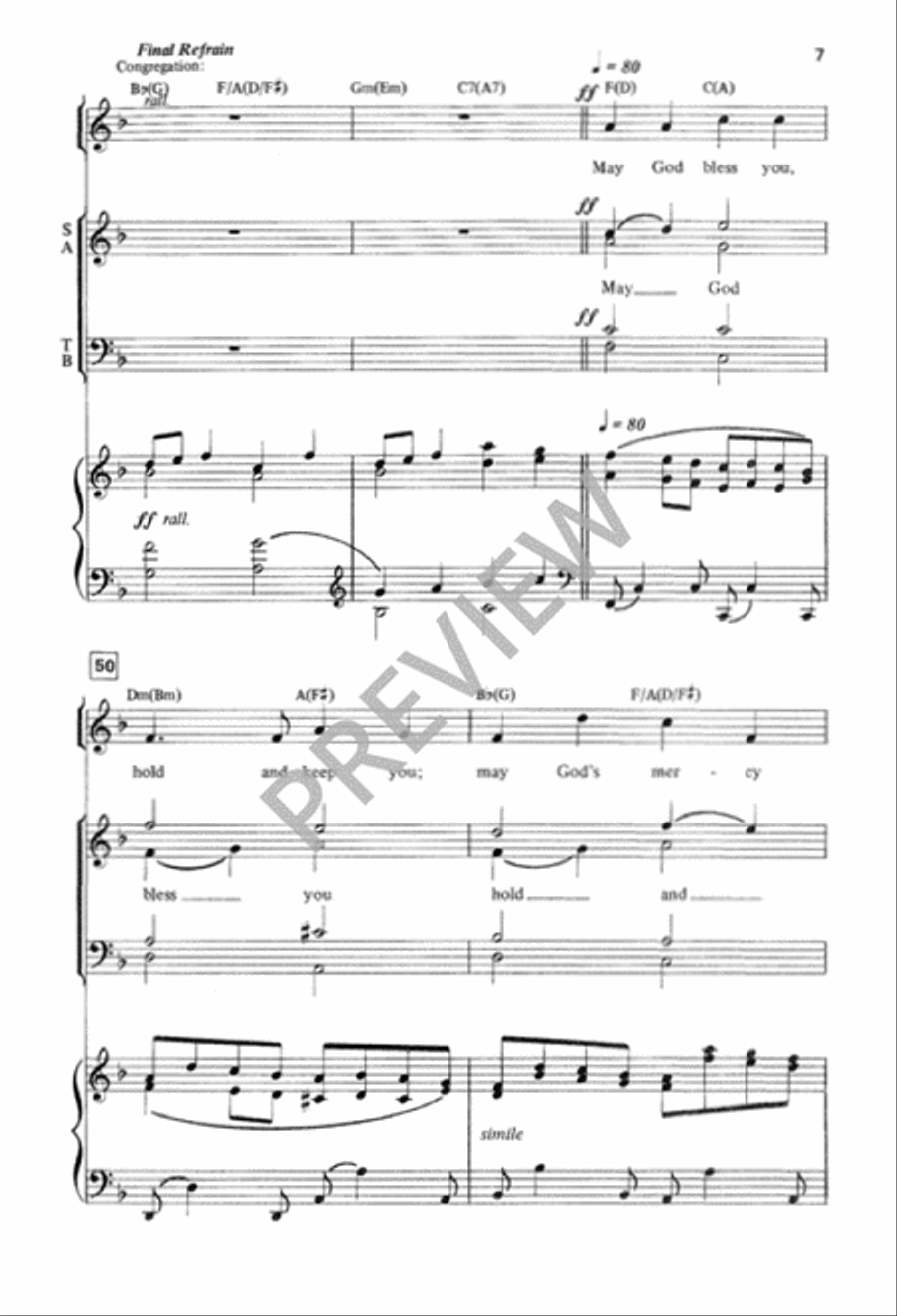 A Nuptial Blessing - SATB edition 4-Part scores gallery preview page 8