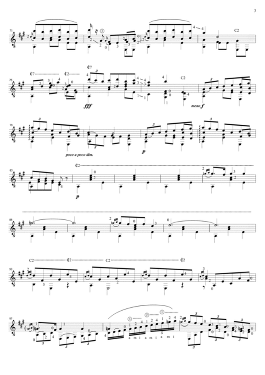 Guitar arrangement of the "Spanish dance No.9" (Danza Española n°9 "Mazurka")