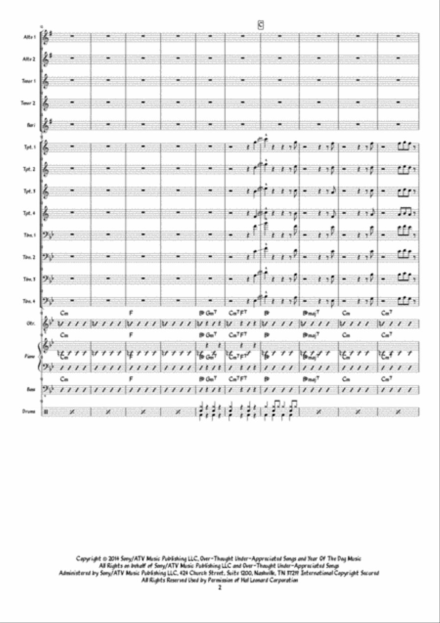 All About That Bass Small Ensemble scores gallery preview page 2