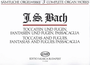 Book cover for Sämtliche Orgelwerke III Toccaten und Fugen, Fant