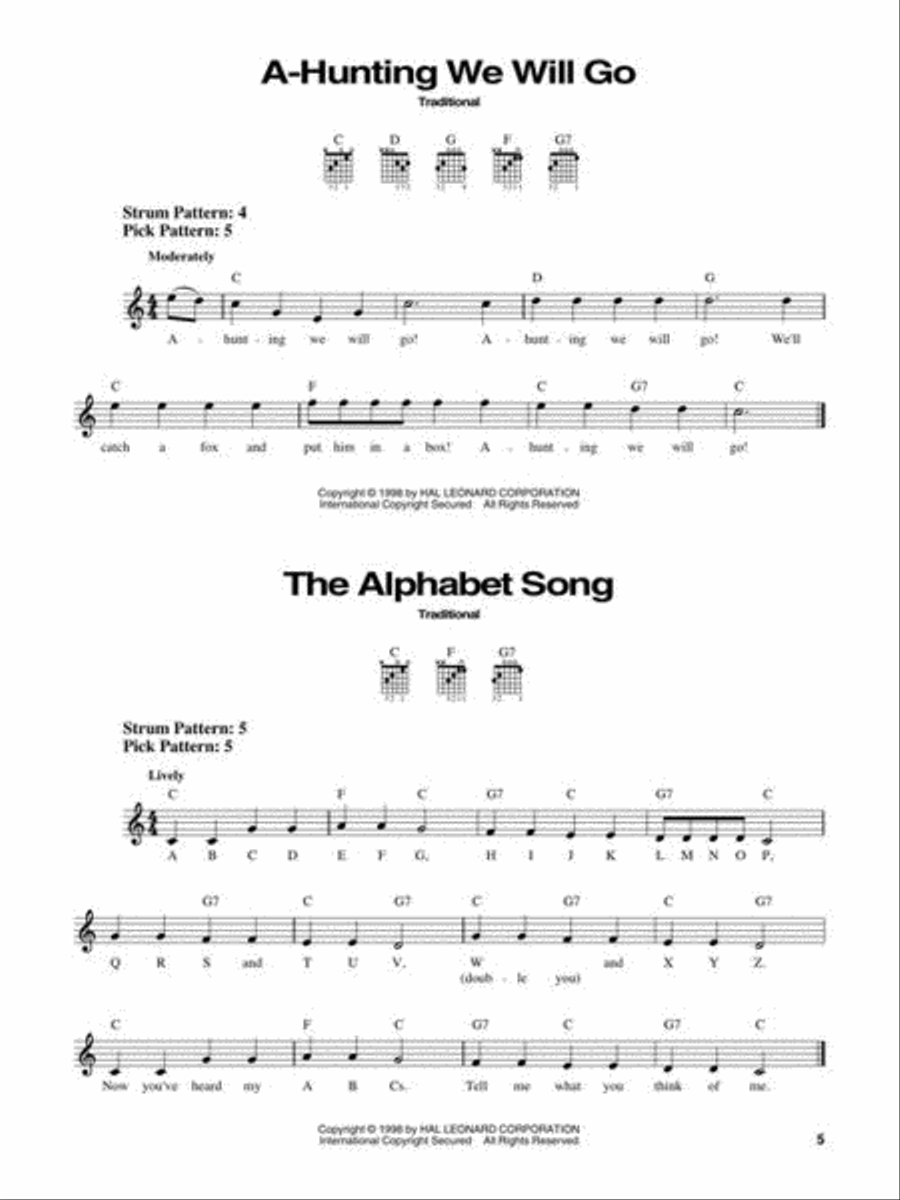 The Big Book Of Children's Songs - Easy Guitar Easy Guitar scores gallery preview page 6