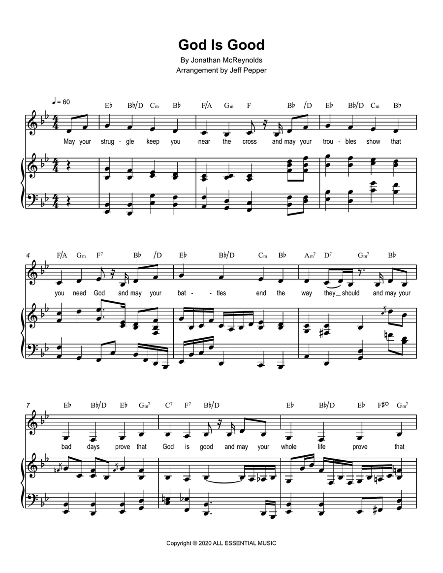 God Is Good God Is Good Voice scores gallery preview page 1