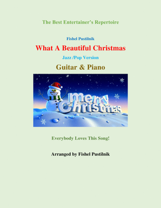 Book cover for "What A Beautiful Christmas"-Piano Background for Guitar and Piano