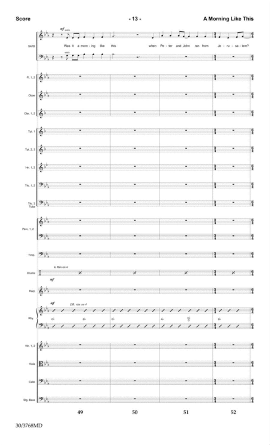 A Morning Like This - Orchestral Score and CD with Printable Parts Choir scores gallery preview page 15