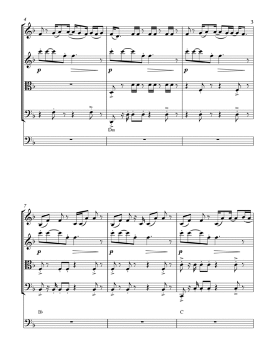 Blank Space String Quartet scores gallery preview page 5