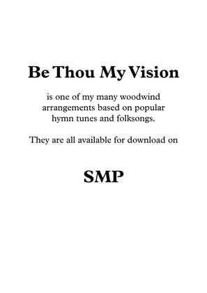 Book cover for Be Thou My Vision, for Flute and Clarinet