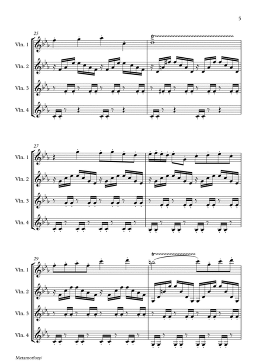 'Metamorphoses' for violino quartet image number null