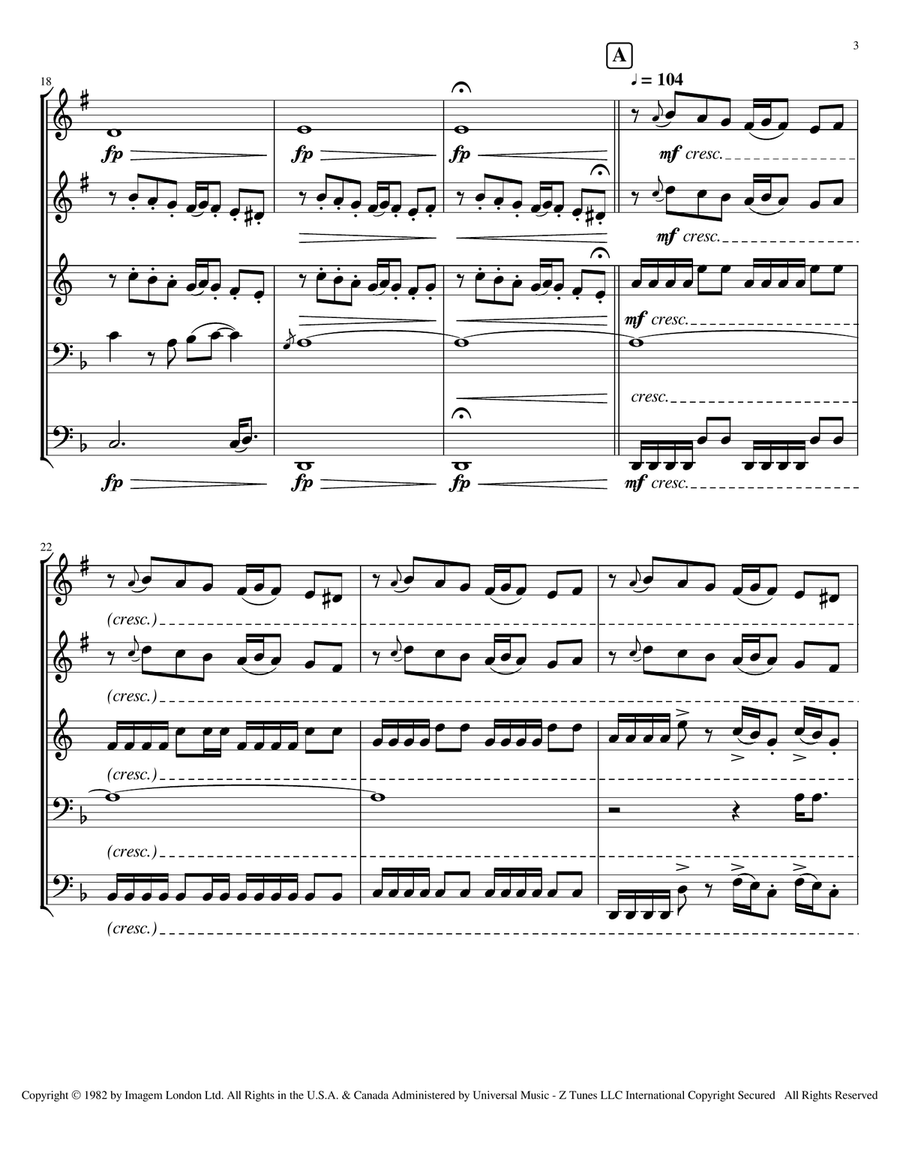 Hallowed Be Thy Name Brass Ensemble scores gallery preview page 3