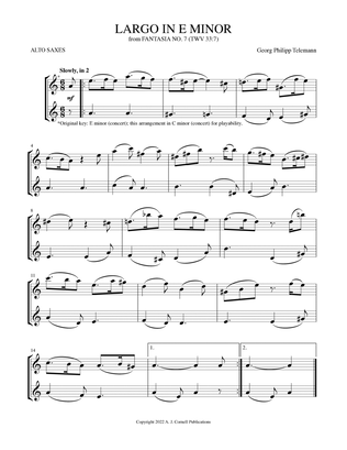 Largo in E Minor (from Fantasia No. 7)