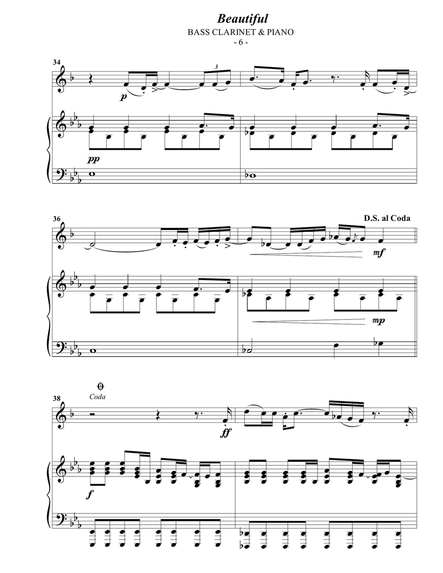 Beautiful Bass Clarinet scores gallery preview page 6
