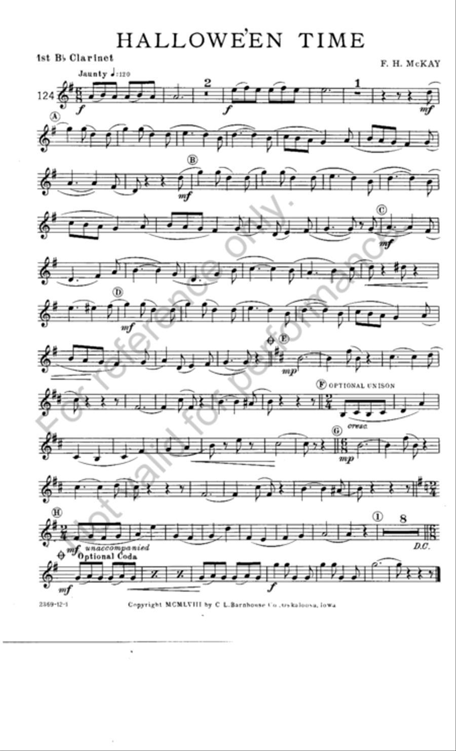 Halloween Time Clarinet Solo scores gallery preview page 2