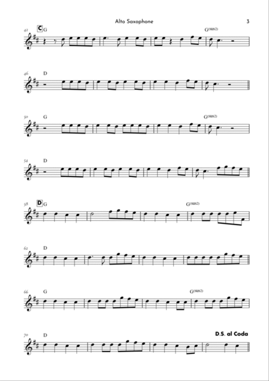 Calm Down Alto Saxophone scores gallery preview page 3
