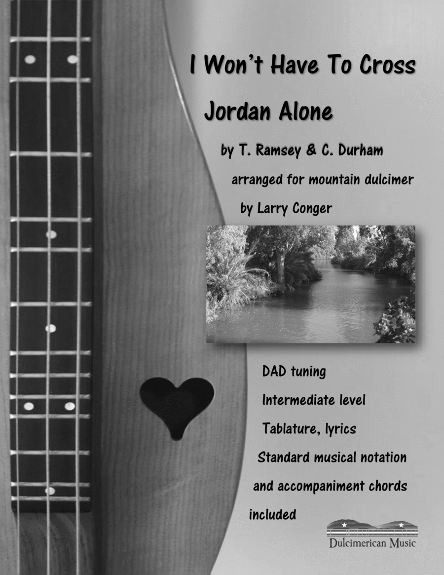 I Won't Have To Cross Jordan Alone Dulcimer scores gallery preview page 1