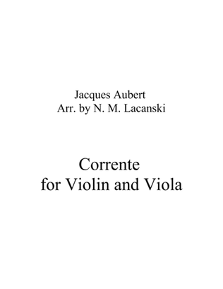 Book cover for Corrente for Violin and Viola