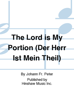 Book cover for The Lord Is My Portion (Der Herr Ist Mein Theil)