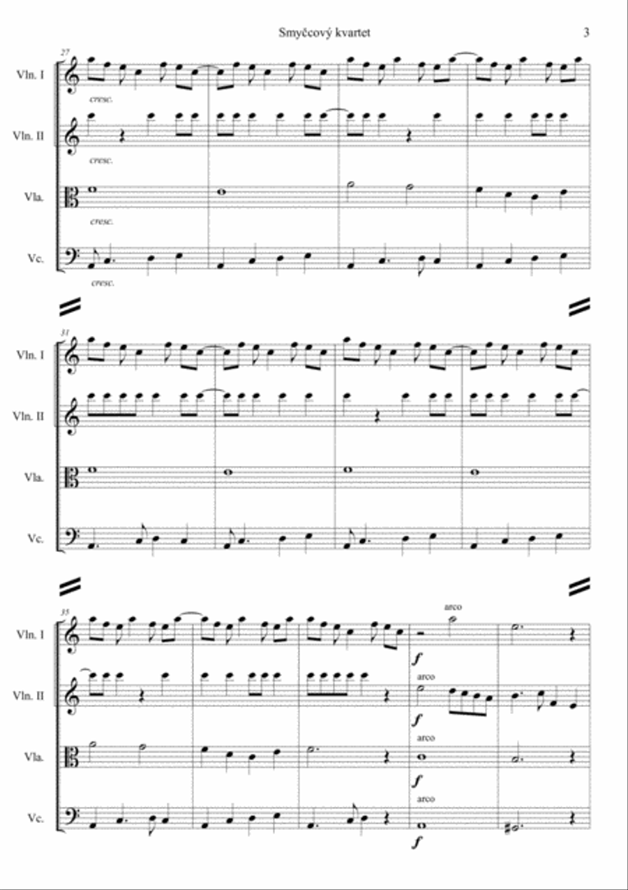 Kvartet String Quartet scores gallery preview page 3