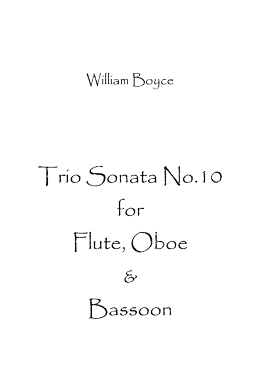 Trio Sonata No.10 Woodwind Trio scores gallery preview page 1