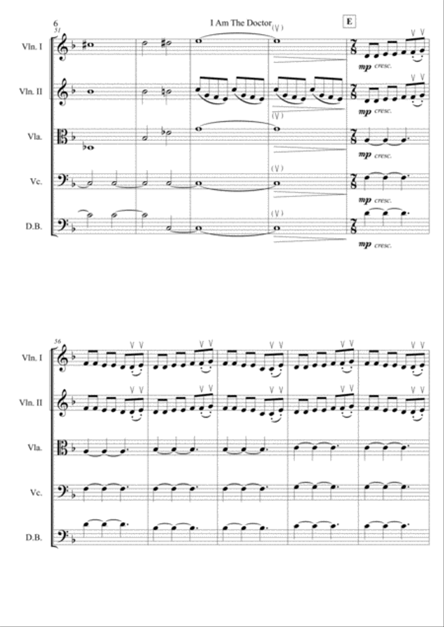 I Am The Doctor String Quintet scores gallery preview page 6