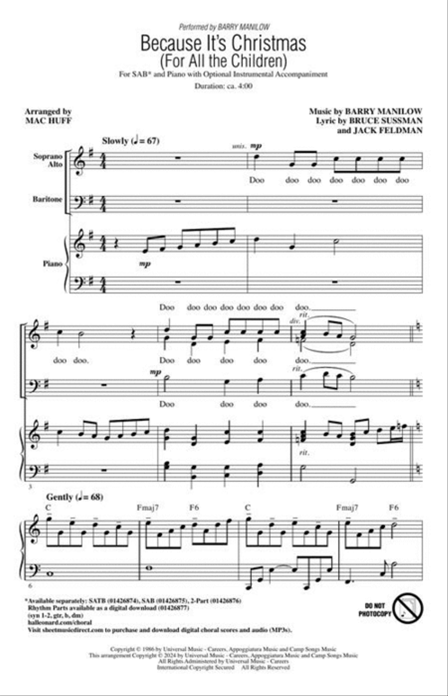 Because It's Christmas 3-Part scores gallery preview page 3