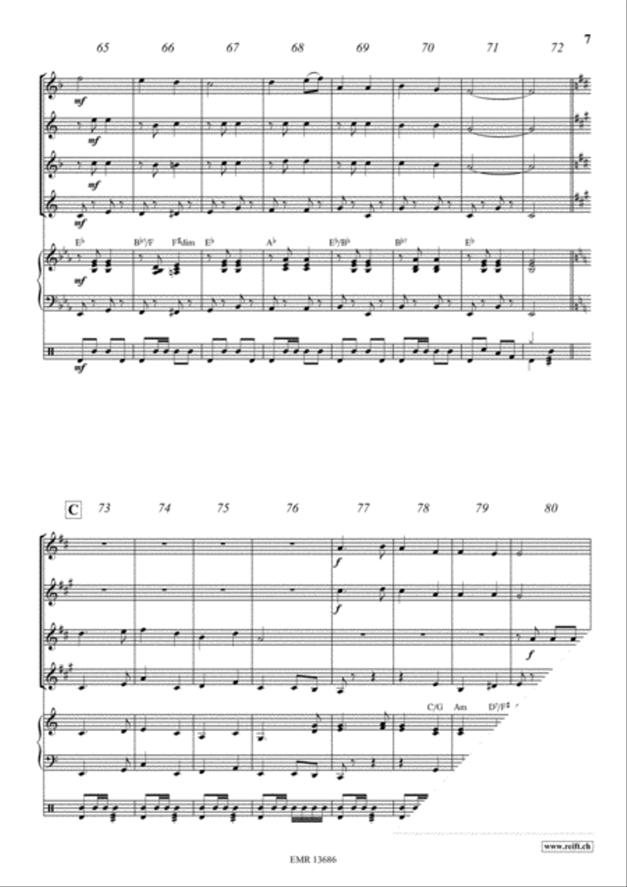 Scotland The Brave Saxophone Quartet scores gallery preview page 7