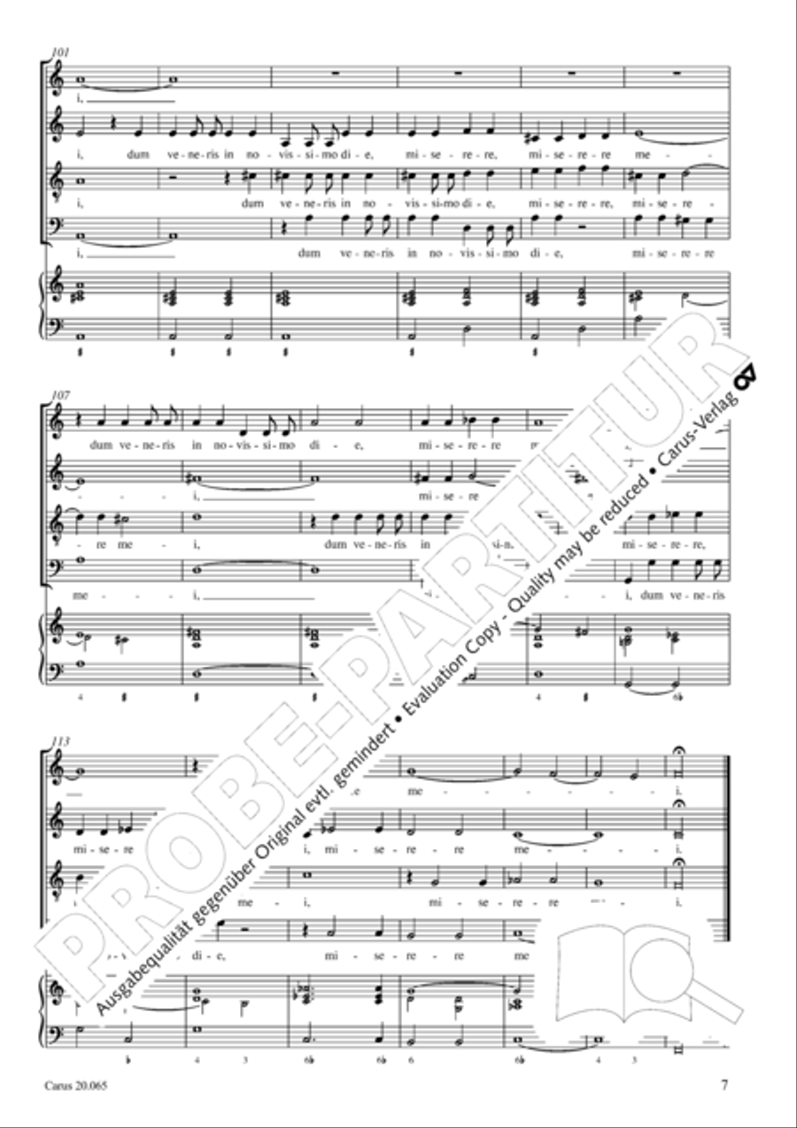 Heu mihi, Domine 4-Part scores gallery preview page 8