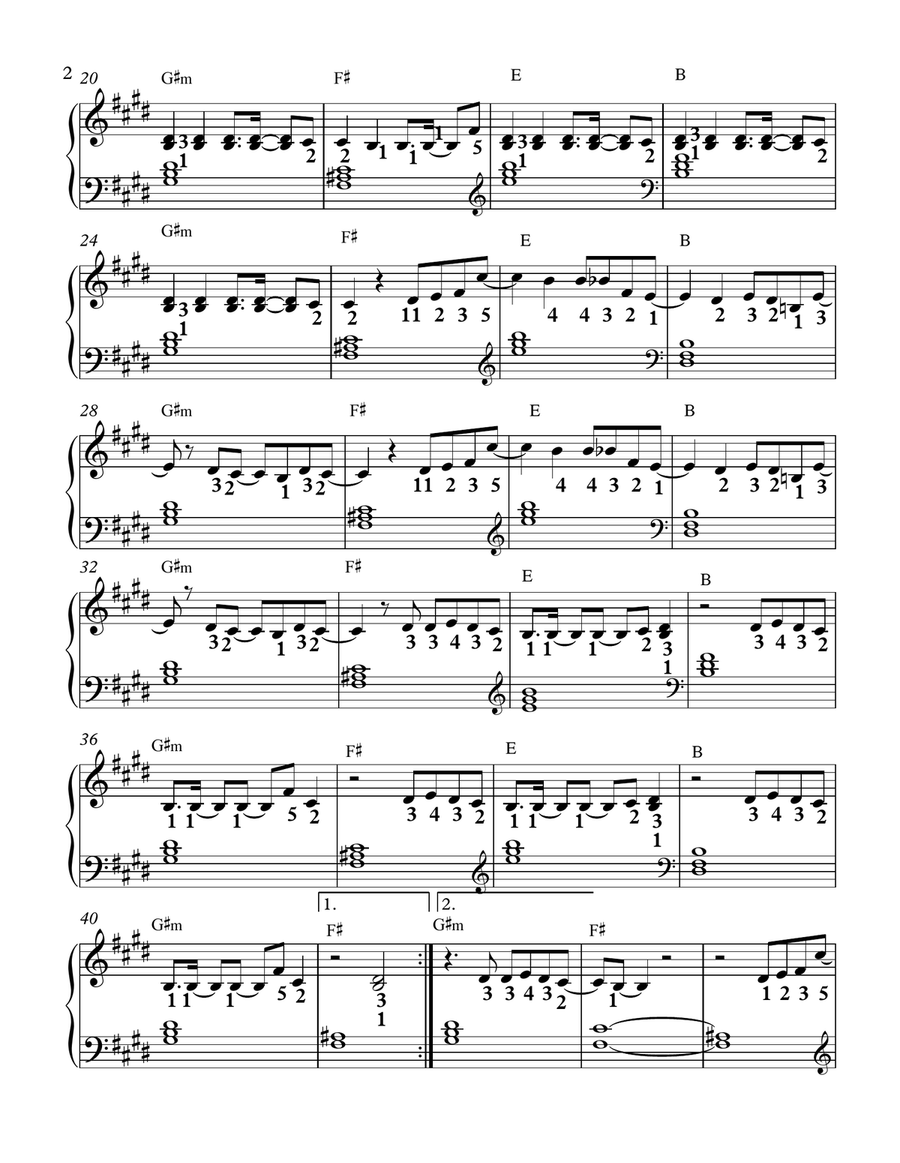 Payphone Easy Piano scores gallery preview page 2