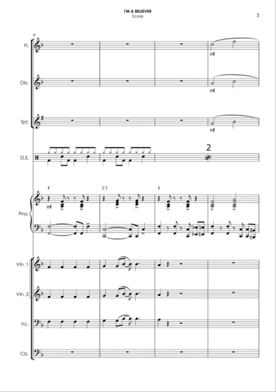 I'm A Believer B-Flat Clarinet scores gallery preview page 6