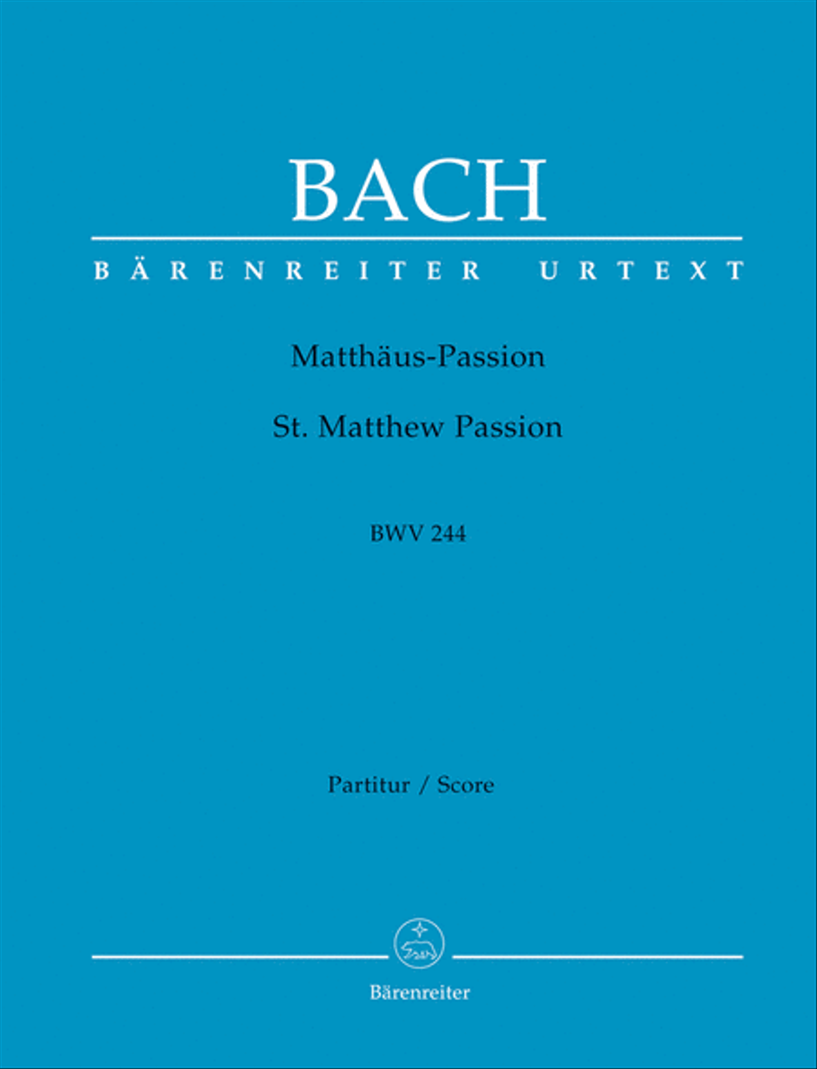 Book cover for St. Matthew Passion, BWV 244