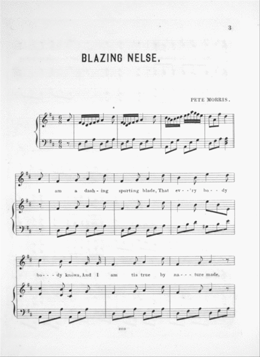 Pete Morris' Celebrated Comic Melodies. Blazing Nelse Voice scores gallery preview page 2