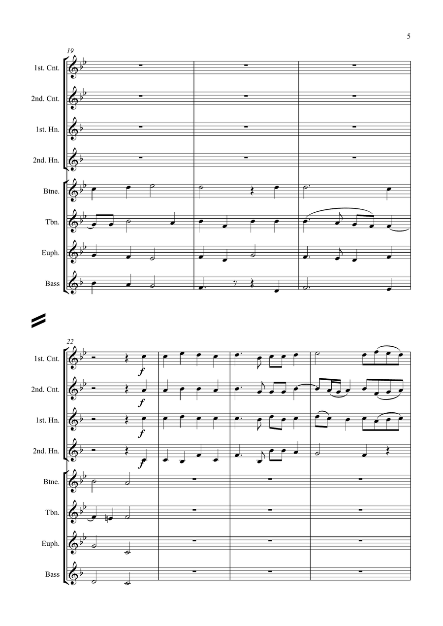 Laudate Dominum - Hans Leo Hassler (8-part brass choir) Brass Ensemble scores gallery preview page 5