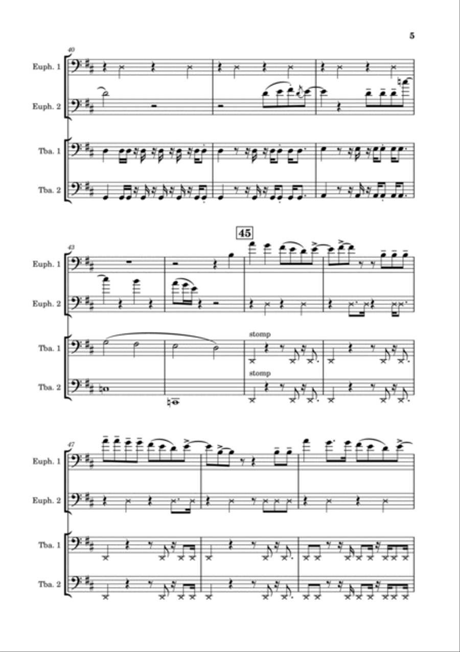 Burnin' Up Burnin' Up Brass Ensemble scores gallery preview page 5