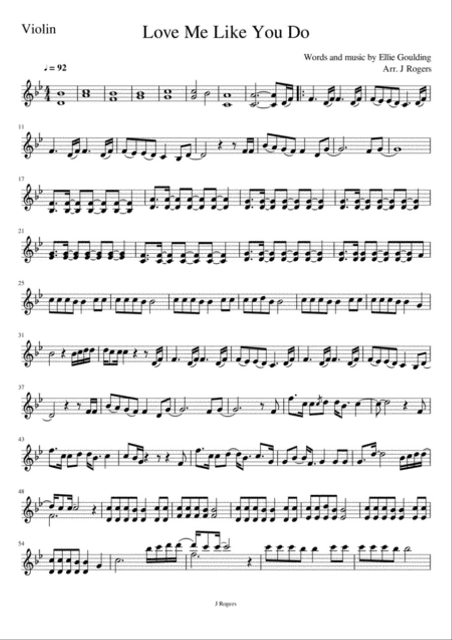 Love Me Like You Do String Duet scores gallery preview page 4