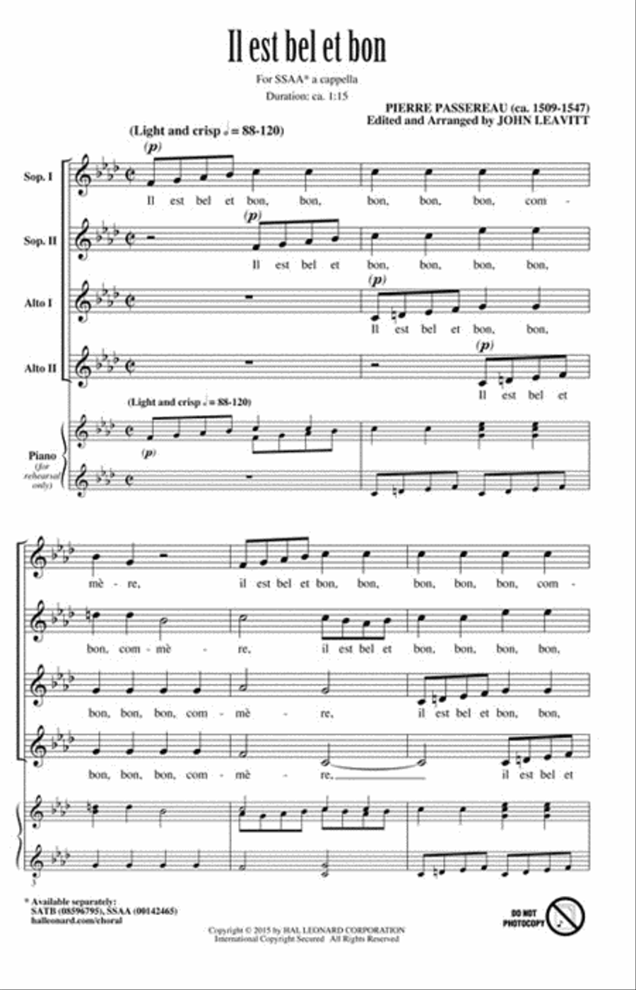 Il Est Bel et Bon Il Est Bel et Bon SSAA scores gallery preview page 2