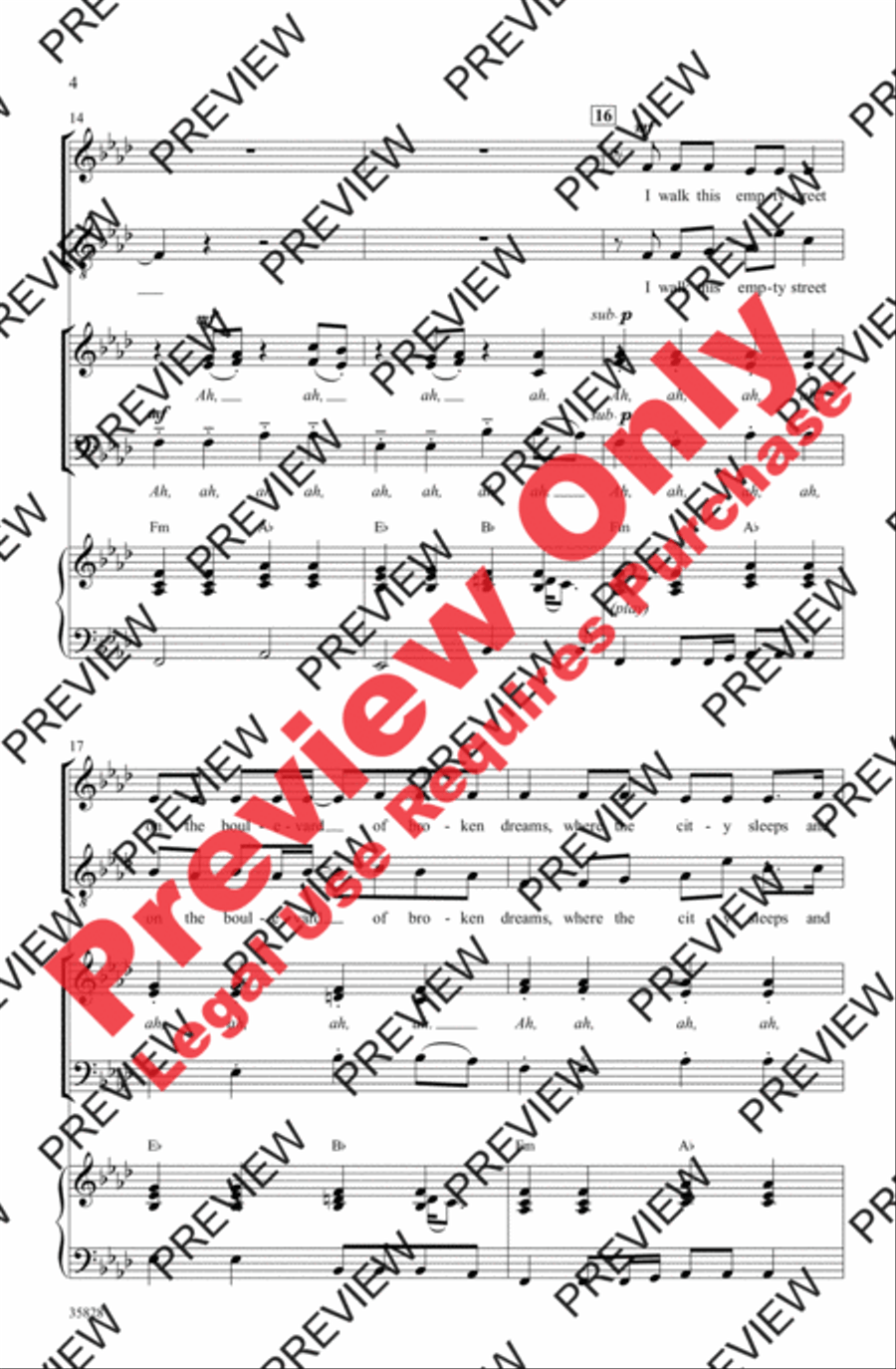 Green Day on Stage: Selections from American Idiot 3-Part scores gallery preview page 4