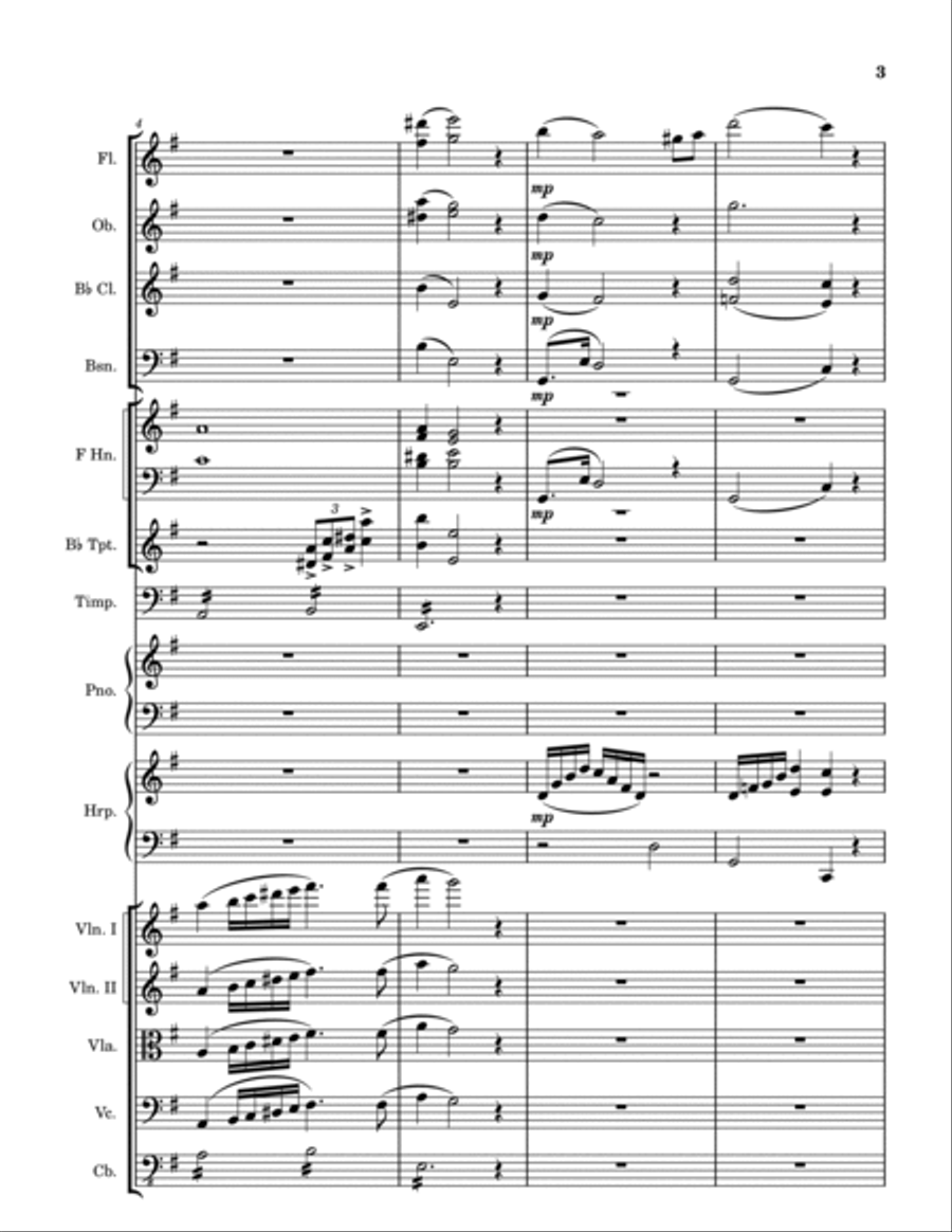 Piano Concerto in E minor Full Orchestra scores gallery preview page 3