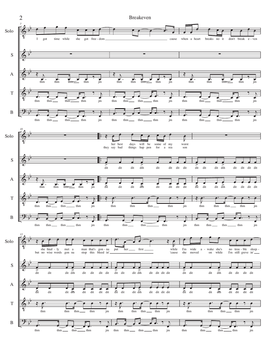Breakeven Breakeven 4-Part scores gallery preview page 2