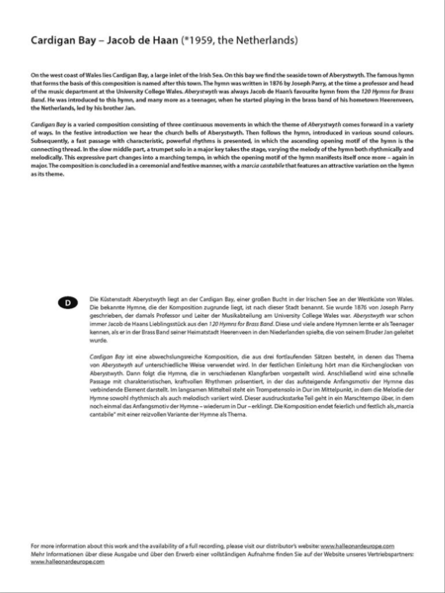 Cardigan Bay Cardigan Bay Fanfare Band scores gallery preview page 3