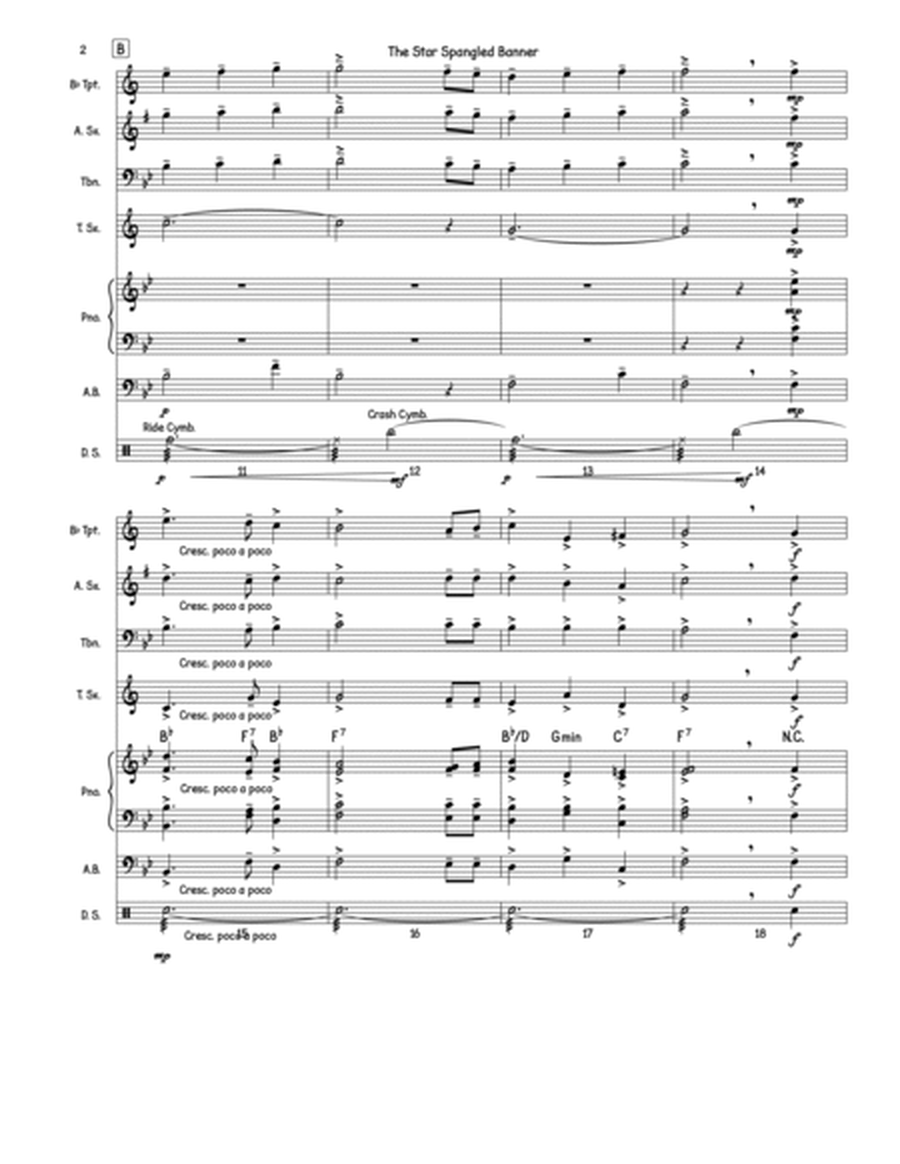 The Star Spangled Banner for Jazz Combo - Intermediate Level image number null
