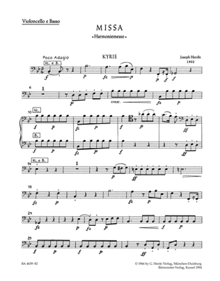 Missa B flat major Hob.XXII:14 'Harmony Mass'