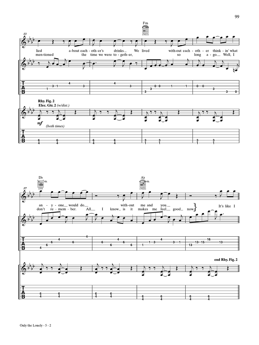 Only the Lonely Acoustic Guitar - Digital Sheet Music page 2