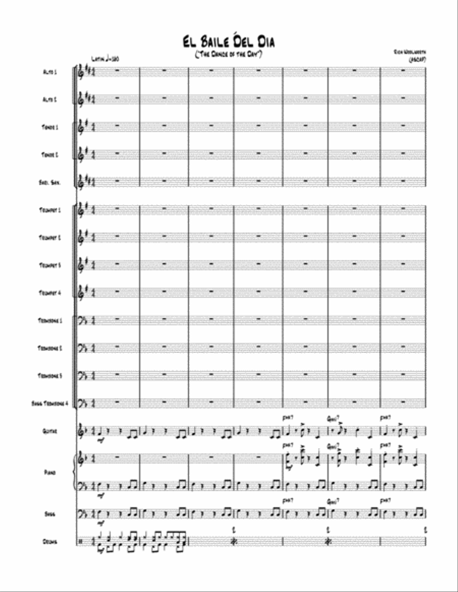 El Baile del Dia Jazz Ensemble scores gallery preview page 2