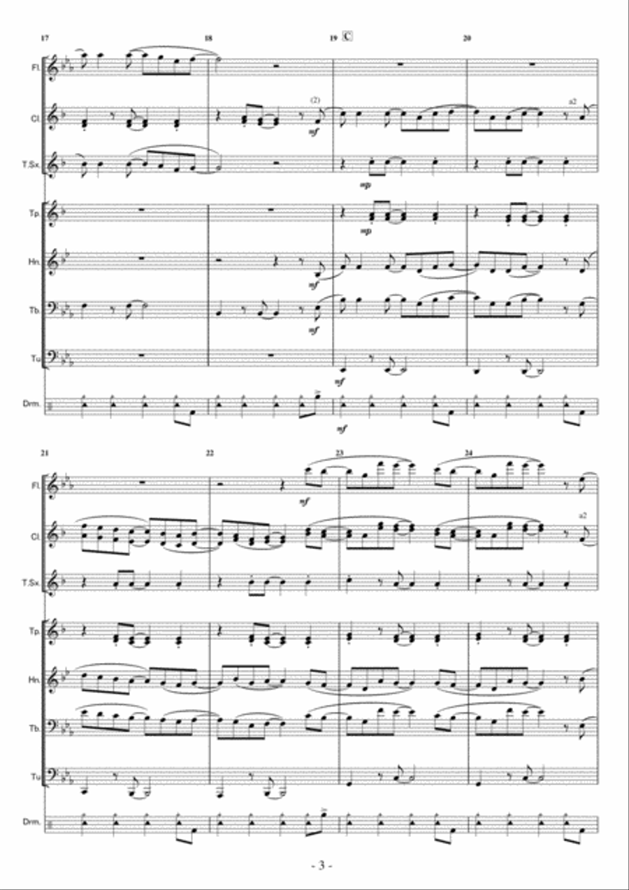 Wind Ensemble Yumeo Kanaete Doraemon Small Ensemble scores gallery preview page 3