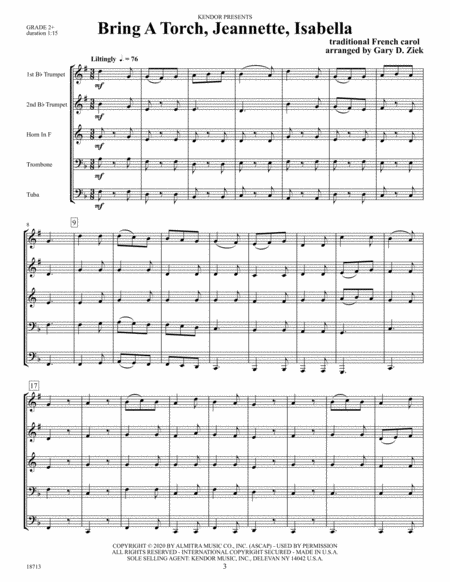 Christmas Classics For Brass Quintet - Full Score