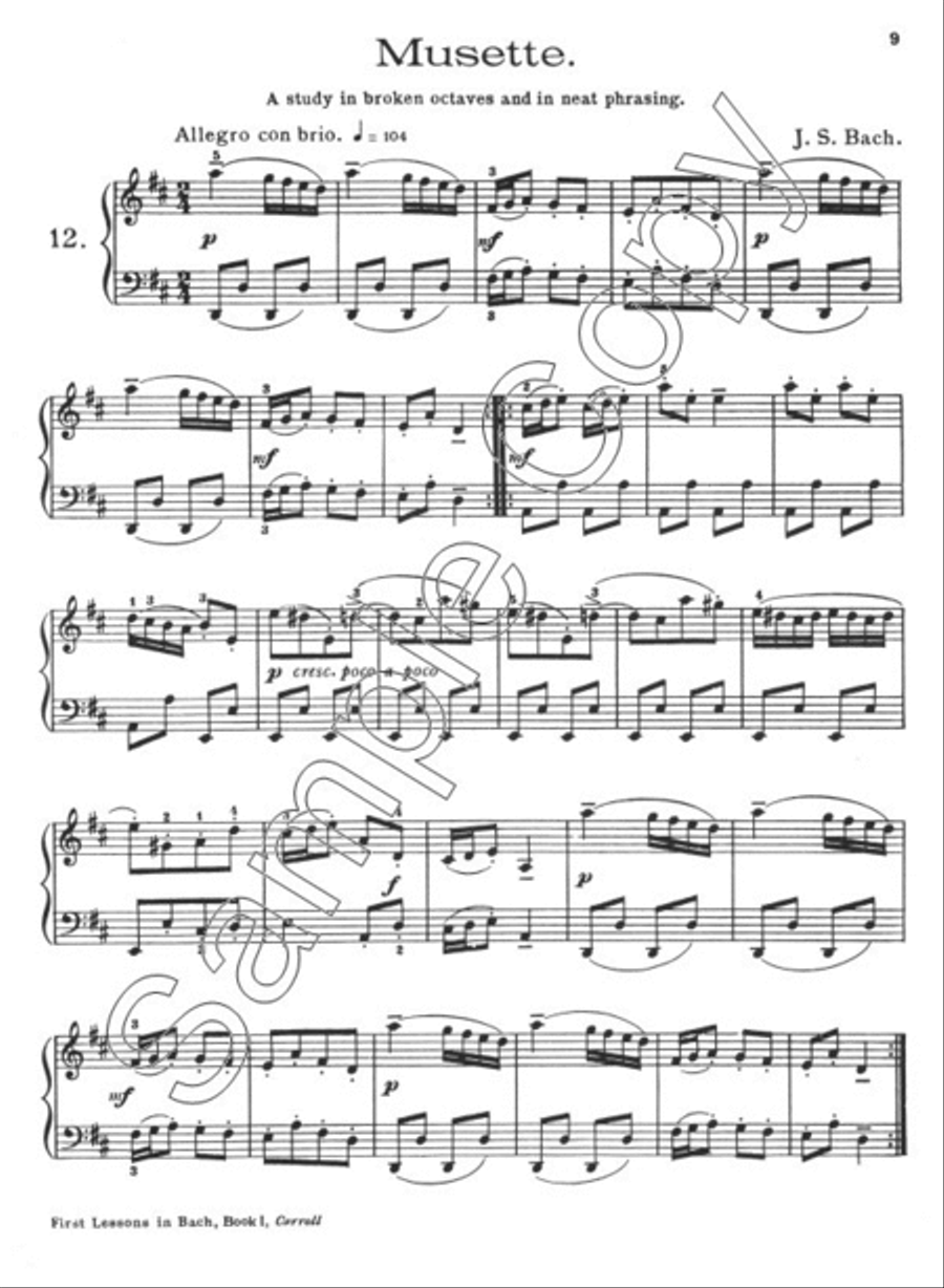 First Lessons in Bach Book 1 Piano Solo scores gallery preview page 4