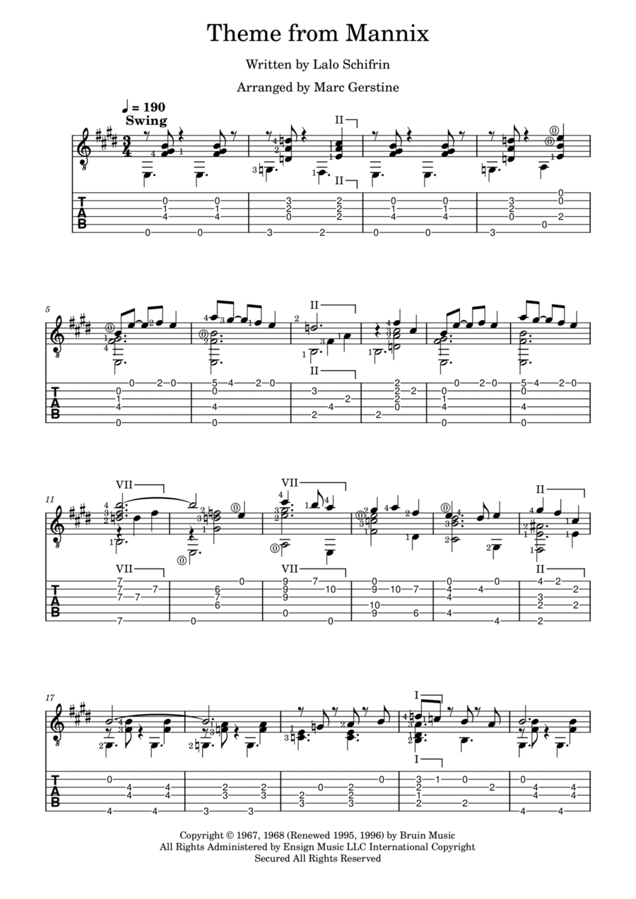 Mannix Electric Guitar scores gallery preview page 1